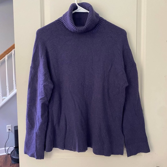 J Crew Purple Turtleneck Sweater Merino Wool/Alpaca Blend Size XS - Picture 1 of 5